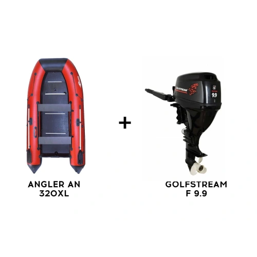 Лодка ПВХ ANGLER AN 335XL + 4х-тактный лодочный мотор GOLFSTREAM F 9.9 BMS 2584065