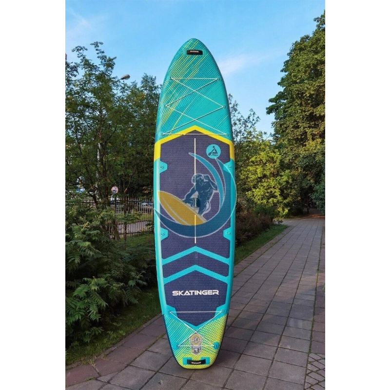 Надувная сап доска Skatinger Serial Green 11'6 с веслом