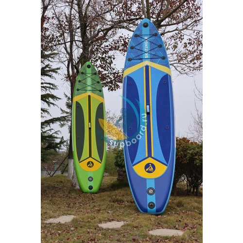 Надувной сап борд с веслом Skatinger Origin Green 11'0