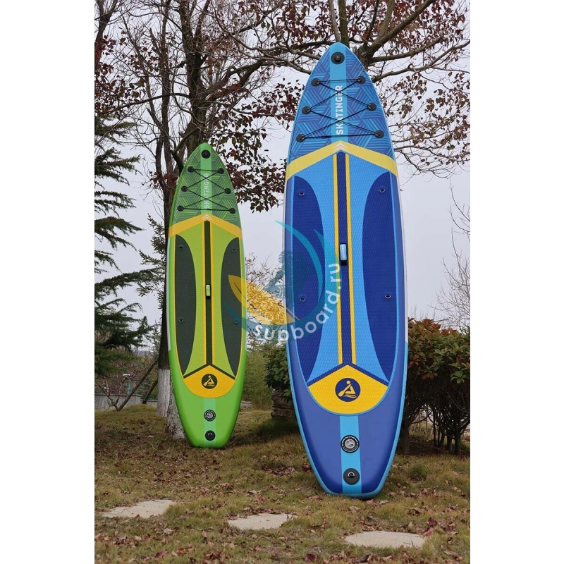 Надувной сап борд с веслом Skatinger Origin Green 11'0