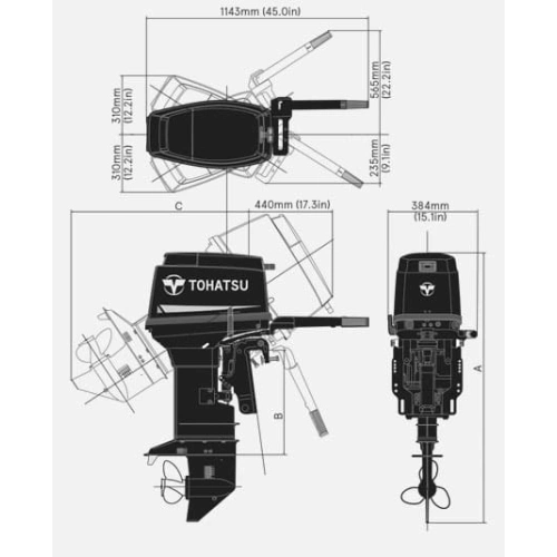 2х-тактный лодочный мотор TOHATSU M 40 EPOS