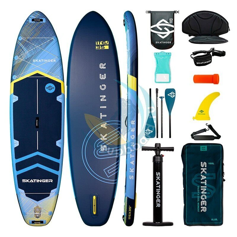 SUP Skatinger Serial Light Blue 11.6 с двухлопастным веслом и сиденьем
