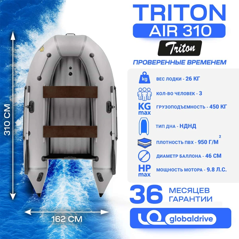Лодка ПВХ ТРИТОН Air 310 248168