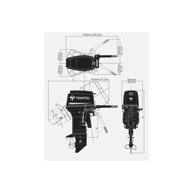 2х-тактный лодочный мотор TOHATSU M 40 D2 S 2557727