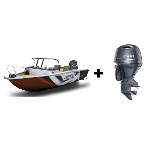Комплект Алюминиевая лодка (катер) Mikatsu (Микатсу) 570 (Z43) Premium + мотор Yamaha F115BETL