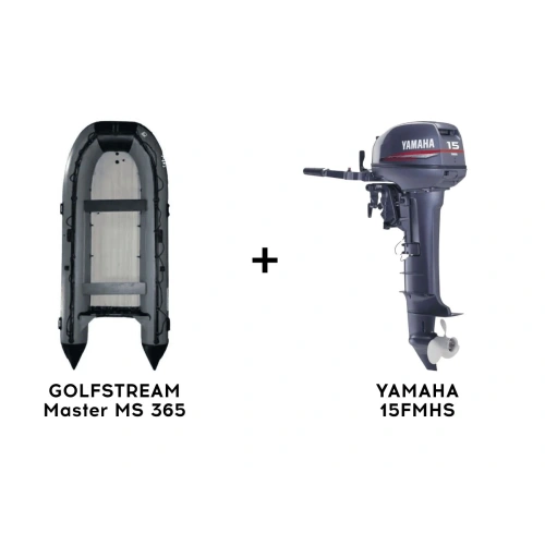 Лодка ПВХ GOLFSTREAM Master MS 365 + 2х-тактный лодочный мотор YAMAHA 15FMHS 2584080