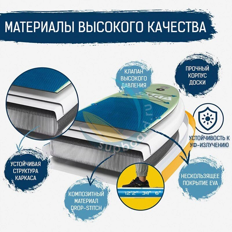 Сапборд для плавания с веслом Dama Fresh Water Couple 12.2