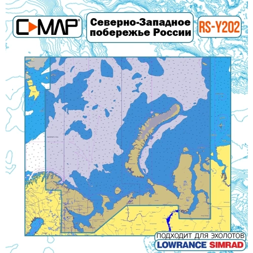 Карта для эхолота C-MAP RS-Y202 Северо-Западное побережье России