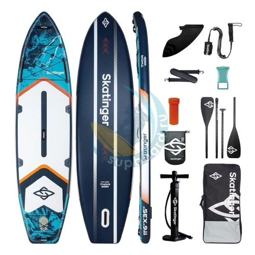 Сап-доска Skatinger Thor Blue 11.6 с двухлопастным веслом и сиденьем