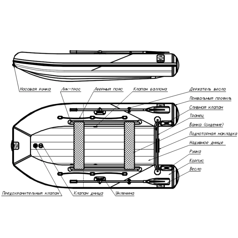 Лодка ПВХ ФРЕГАТ 310 Air НДНД 2547522