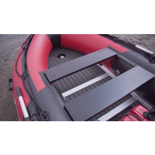 Лодка ПВХ STORMLINE Flexiteek 400 (черно-зеленая/красно-черная) (2024) 8253