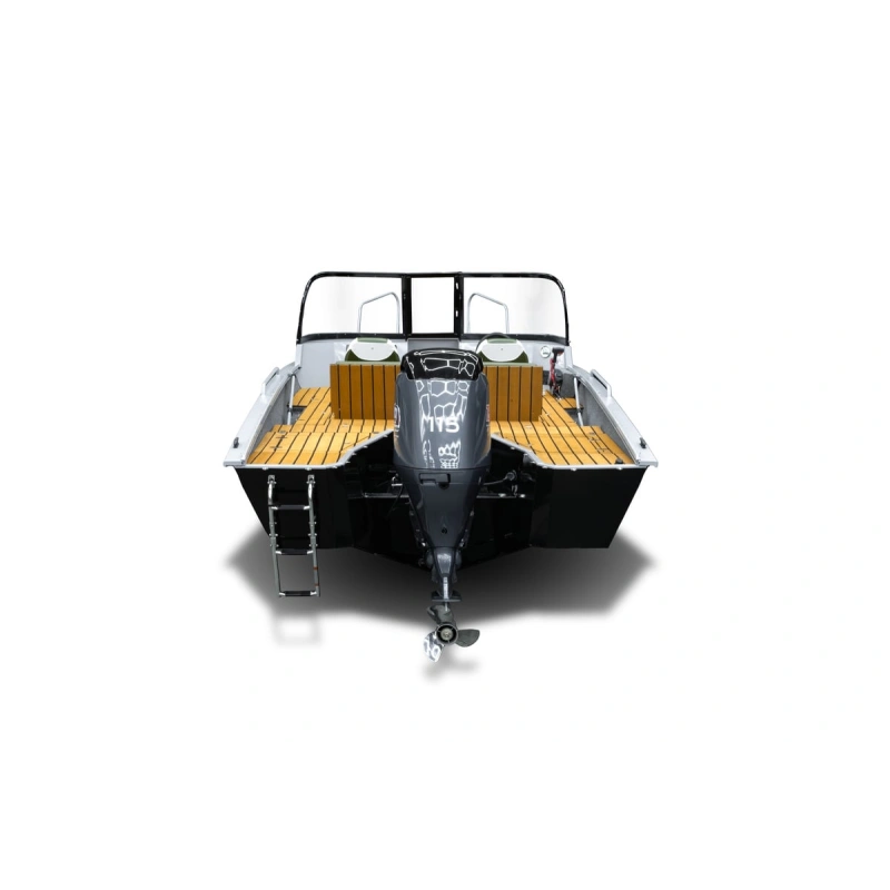 Комплект Алюминиевая лодка (катер) Mikatsu (Микатсу) 570 (Z43) Premium + мотор Hidea HDEF 115 FEL-T EFI