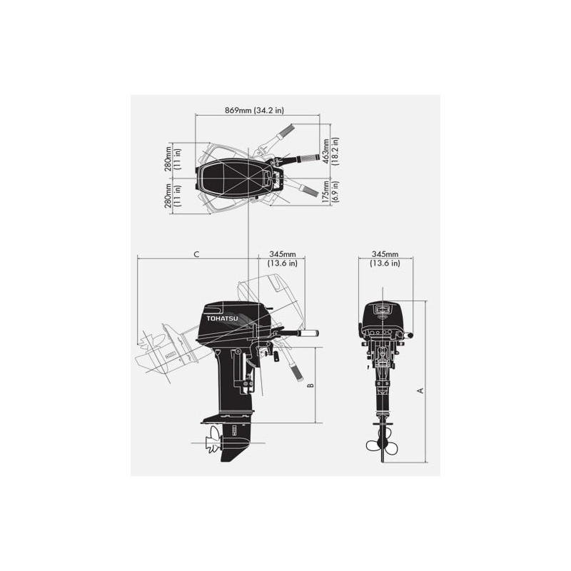 2х-тактный лодочный мотор TOHATSU M18E2S