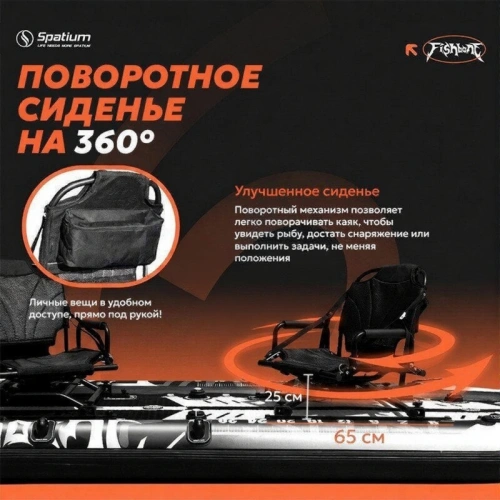 Сап доска для рыбалки Spatium Fishing 12.5 E с креплением для мотора