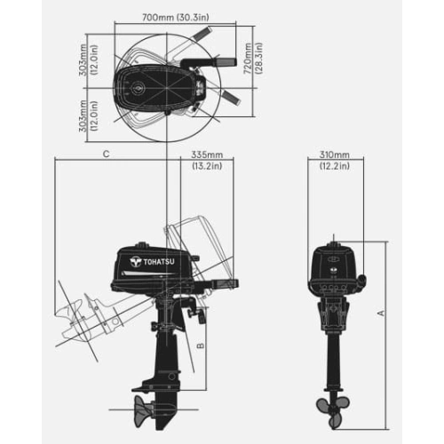 2х-тактный лодочный мотор TOHATSU M 5 BD S 6585